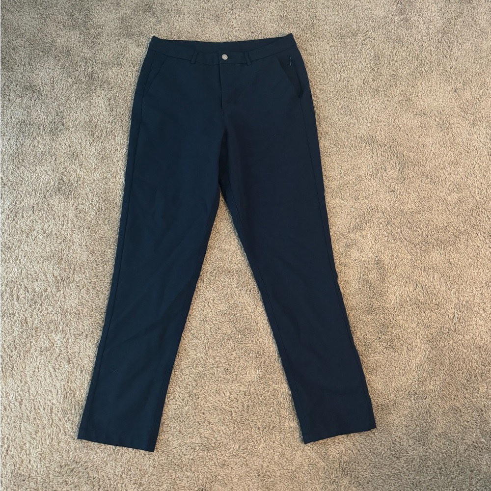 Men’s &Collar Athletic Fit Pants, 32x34, Navy